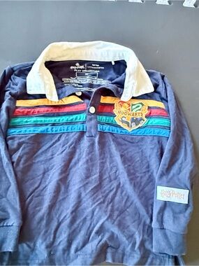 Little Sleepies Navy Polo with Multicolor Chest Stripes Harry Potter Collection